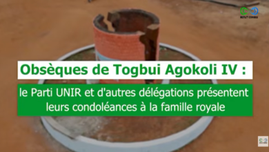 Obsèques de Togbui Agokoli IV : les condoléances du parti UNIR et de plusieurs personnalités