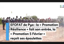 EFOFAT : la Promotion Résilience fait son entrée, la Promotion 5 Février reçoit ses épaulettes