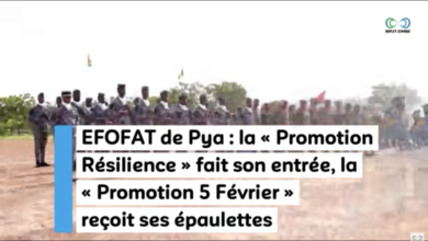 EFOFAT : la Promotion Résilience fait son entrée, la Promotion 5 Février reçoit ses épaulettes